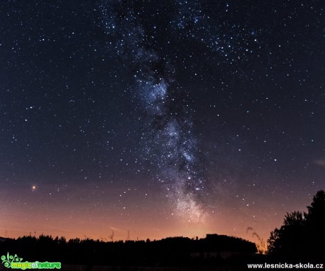 Letní Mléčná dráha a Mars - Foto Zbyněk Tomek