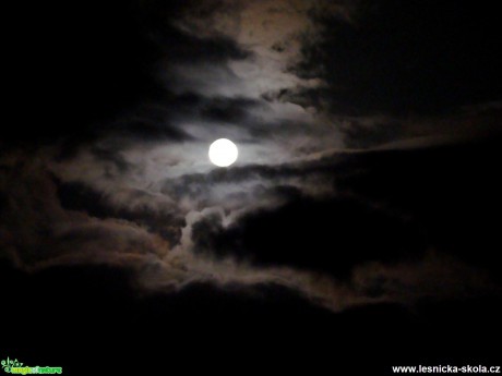 Měsíc a mraky - Foto David Hlinka