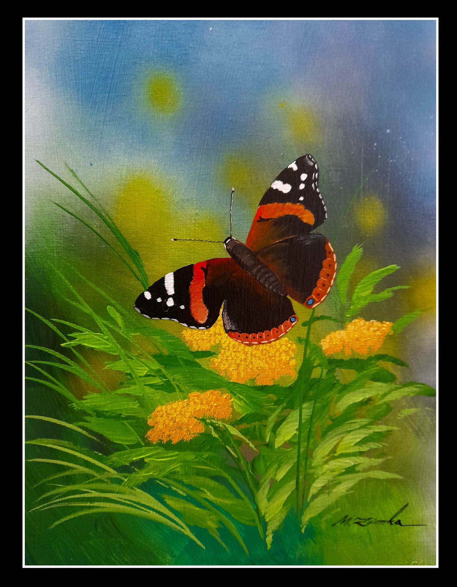 Motýl - malba akrylem na plátno - Autor Marek Zimka 0124 (2)