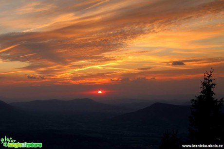 Západ slunce na Lysé hoře 30.9. 2016 - Foto Jan Valach