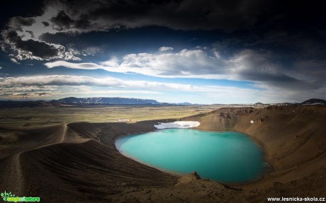Zatopený kráter sopky Krafla - Foto Ladislav Hanousek