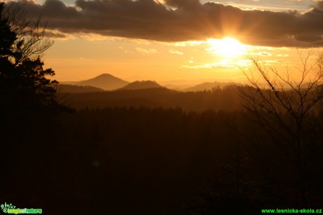 Západ slunce z Kamenného vrchu  - Foto Gerd Ritschel