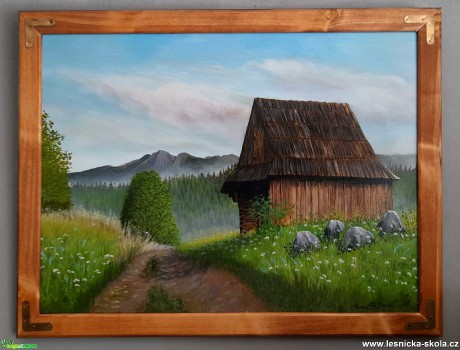 Poľná cesta - akryl na plátne,60 na 80cm - Autor Marek Zimka