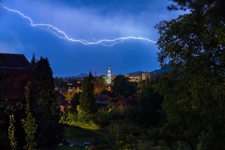 Noční bouřka v Novém Boru - Foto Petr Germanič 0823