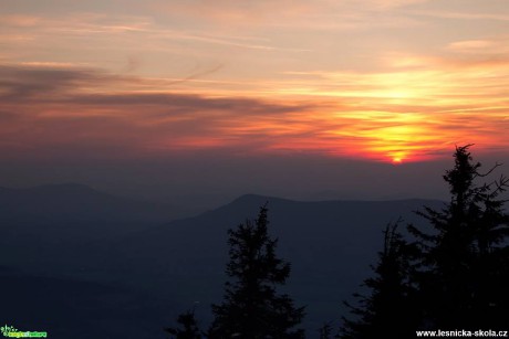 Západ slunce na Lysé hoře -  9.4.2015 - Foto Jan Valach (2)