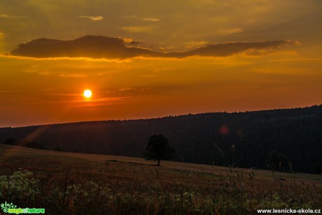 Západ slunce v Českém Jiřetíně - Foto David Hlinka