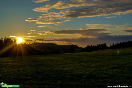 Západ na Stříbrnce - Foto David Hlinka