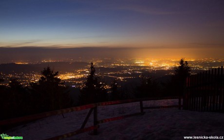 Večerní výhled z Lysé hory - Foto Jan Valach