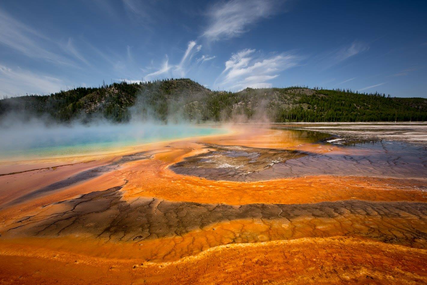 Yellowstone NP - jezero Grand Prismatic Spring - Foto Ladislav Hanousek 0624