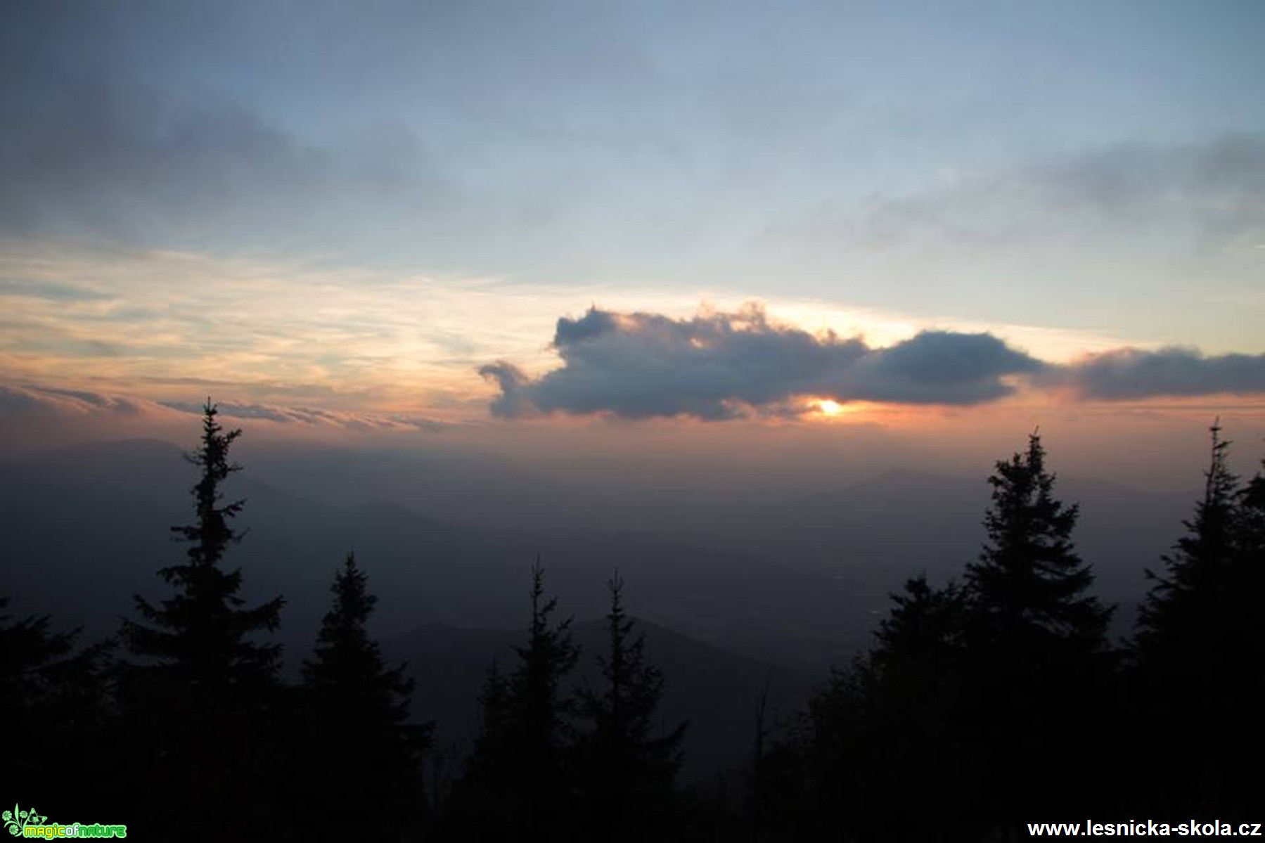 Západ slunce na Lysé hoře 19.9.2014 - Foto Jan Valach